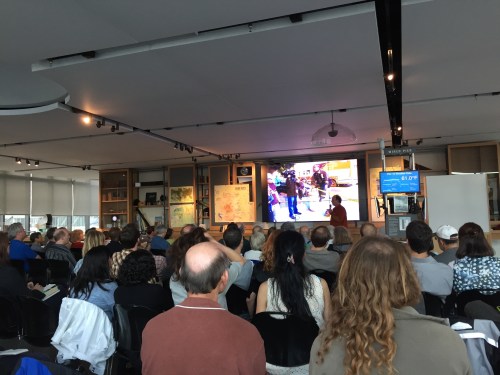 Joel speaking at the Exploratorium